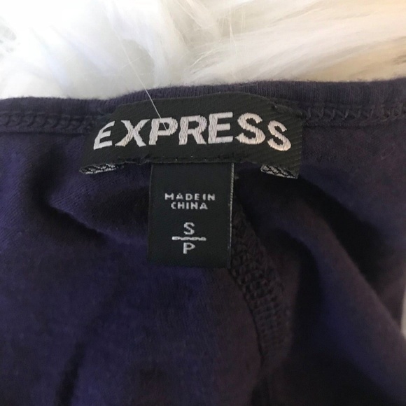 EXPRESS Tank Top Purple small Embellished Cotton - Picture 6 of 7